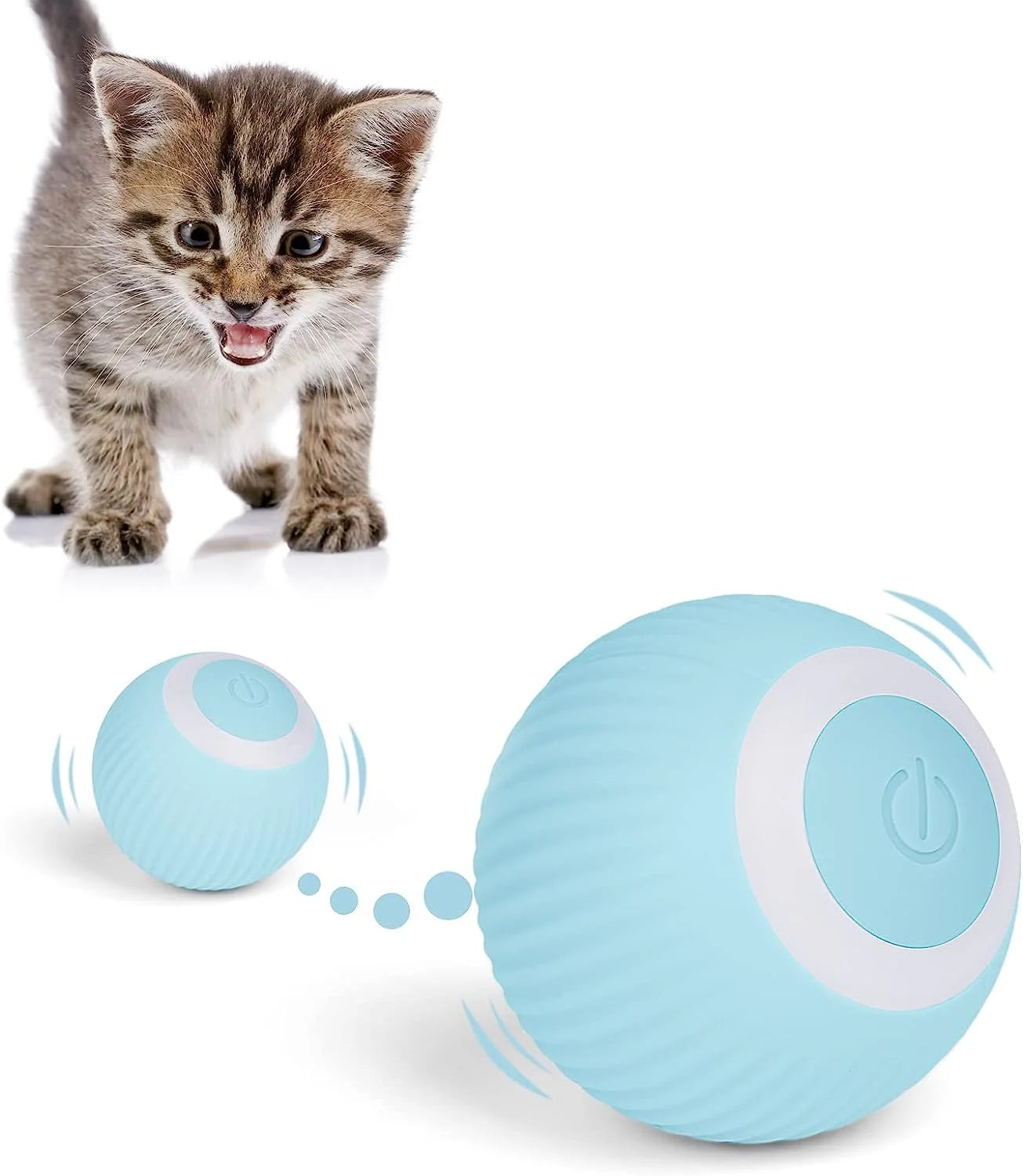 2024 Hot Selling Smart Electric Cat Ball Toy Automatic Rolling Indoor Training Self-Moving Pet Kitten Playing