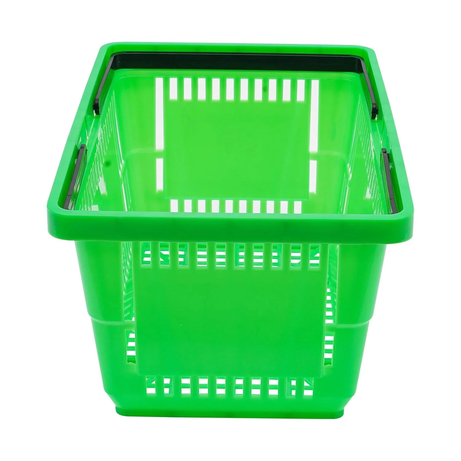 28L Customized Plastic Supermarket Shopping Cart Red Blue PC Color Handle Eco-Friendly Durable 15KGS Capacity Shopping Baskets