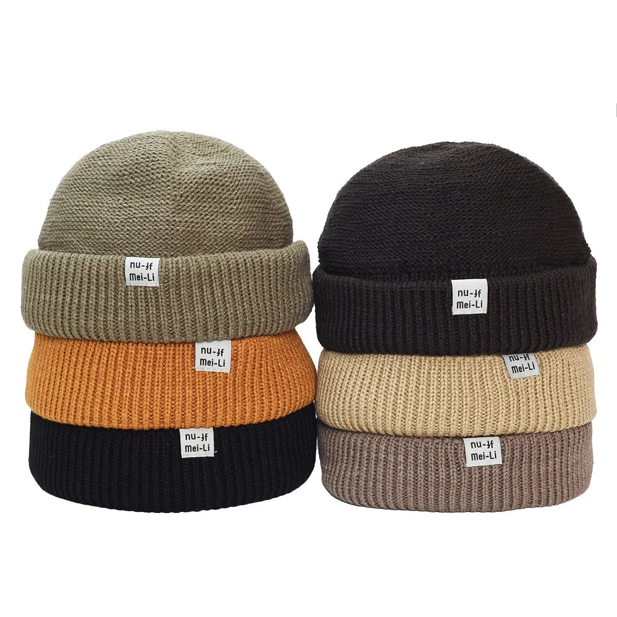 Hip Hop Beanie Knitted Hat Skullcap Brimless Baggy Melon Cap Cuff Docker  Hat
