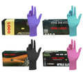 Wholesale Nitrile Powder Free Cleaning Blue White Black pink Beauty Salon Make up Tattoo Vinyl Nitrile Gloves