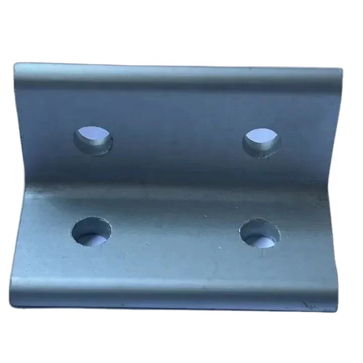 Silver Oxide Aluminium Profile 4080 L-Angle Corner Bracket with 4 Holes Aluminum Alloy Material Durable Bracket Type