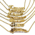 Fashion Stainless Steel Gold Silver English Font Letter Zodiac Sign Charm Bracelet Jewelry Women