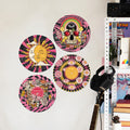 Putuo Decor Round PVC Record Style Wall Art Vinyl Classic Music Themed Hanging Wall Plaque Decoration