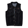 Plus Size 8XL Cotton Jeans Sleeveless Jacket Vest Men Denim Jeans Vest Male Cowboy Outdoors Waistcoat Mens Jackets