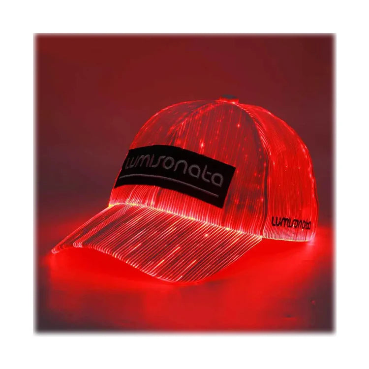 2025 New Arrivals LED Fiber Optic Baseball Cap for Party Decorations