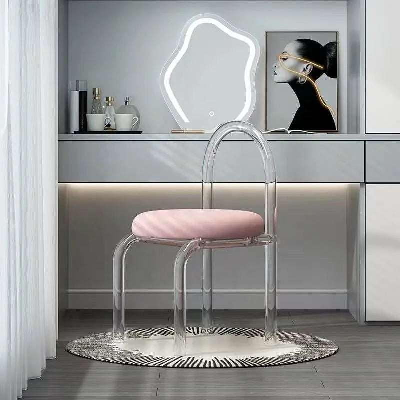 High Quality Velvet Upholstered Fabric Colorful Acrylic Dining Chair Seat Cushions for Home Apartment Commercial Use