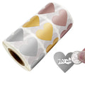 Custom Scratch Cards Heart Shape Scratch Off Sticker