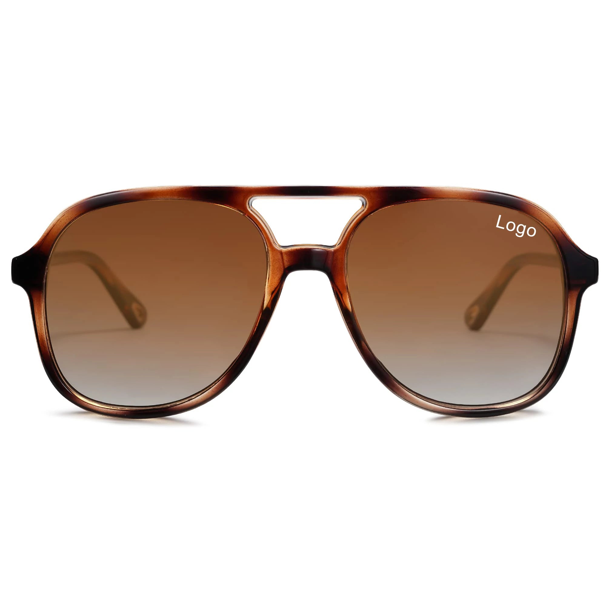 3312 Retro Square Big Frames Sunglasses Womens Mens 70s Vintage Double Bridge  Custom Logo Sun Glasses