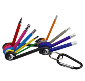 9 in 1 Riding Outdoor Gift Chrome Vanadium Steel Mirror Color Folding Hex Key Set