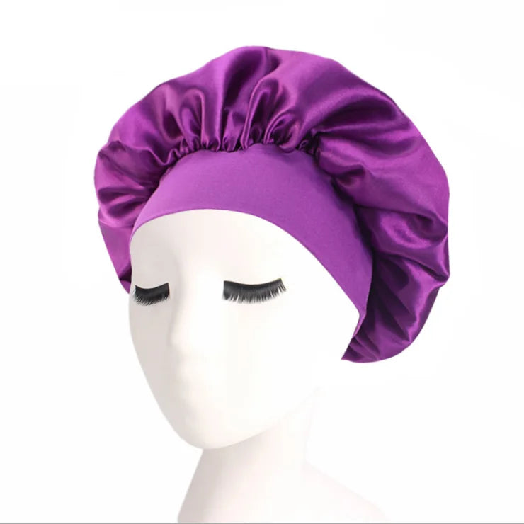 Women Ladies Custom Night Sleep Soft Caps Hair Satin Bonnet Hats Custom Hats logo Embroidery