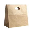 11" *6" * 11" Die Cut Tote Bags [Pack of 500] Kraft Paper Gift Food Service Bags