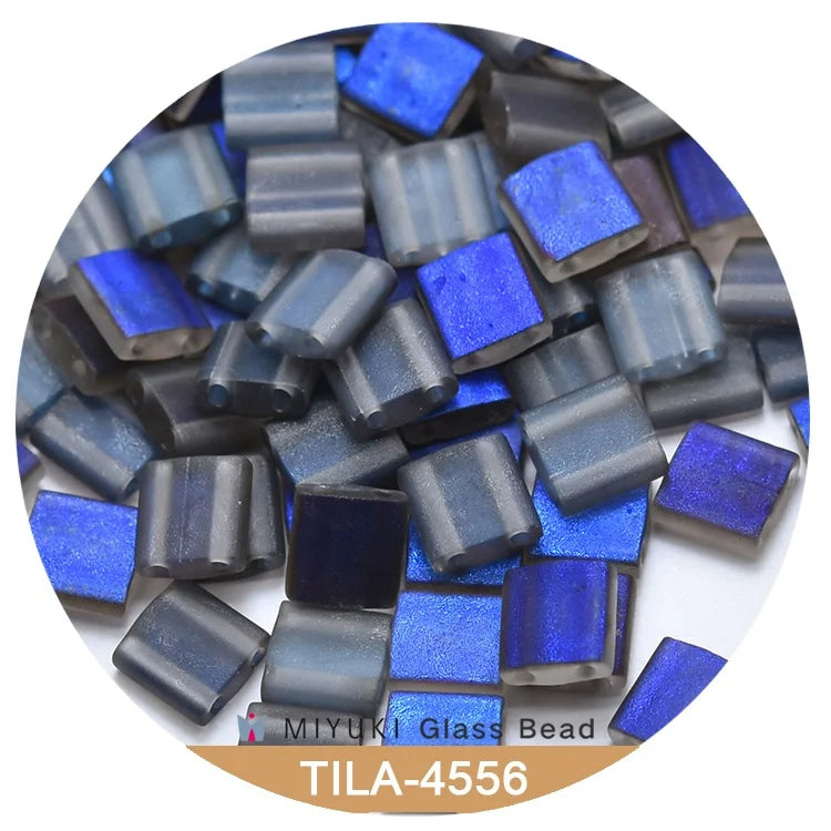Miyuki Tila Beads 5 * 5 * 1.9 mm [14 Color Opaque  Dyed  AB ]10g Pack