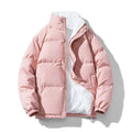2023 Winter Jacket Men Zipped Thick Warm Streetwear Lined Fleece Cotton Padded Parka Oversize Fluffy Coat Loose Plush Fashion