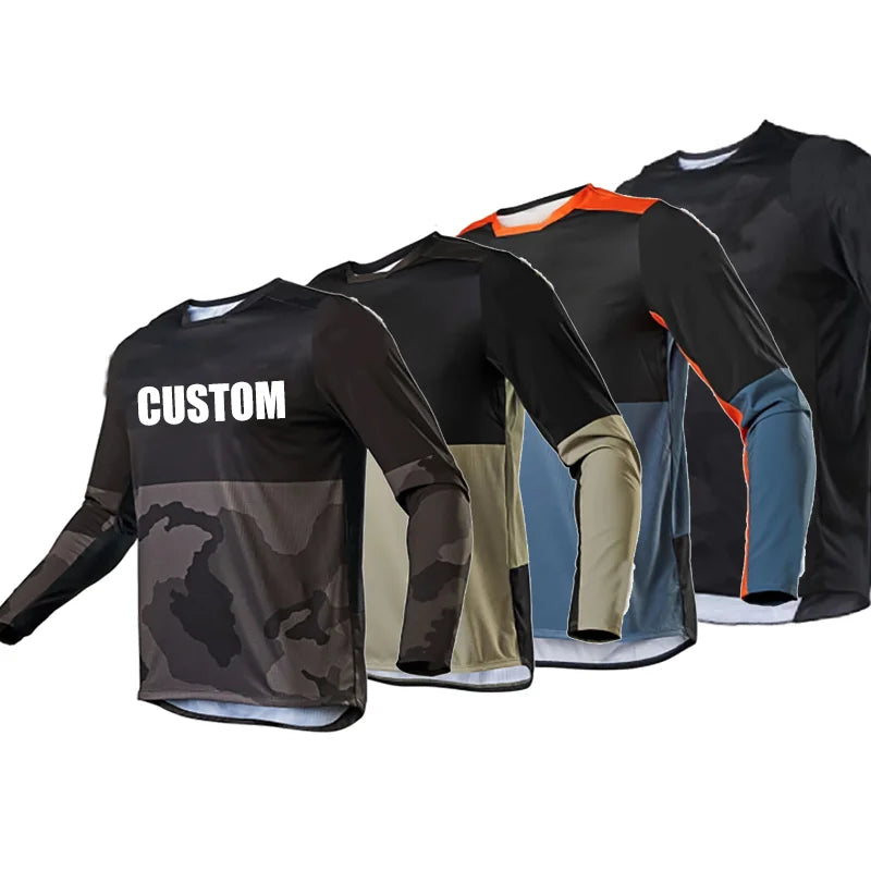 Motocross Jersey Custom Motorcycle Jersey Downhill Jersey MX MTB Jersey Long Sleeve Shirts Motorcycle Clothing Top