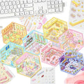 3 Per Pack of Wonderful Fantasy Handbook Landscape Cabin Stickers Miniature Scene 3d Landscape Stickers