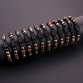 New Arrival 12 Zodiac Sign Bracelet Adjustable Tiger & Hematite & Black Obsidian Triple Protection Bracelet for Women Men 10mm