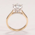 Factory Customized Diamond Ring 18k Mix Yellow&white Gold Ring 8mm 2carat Moissanite Engagement Diamond Wedding Ring