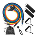 FDFIT 11pcs Set Fitness Latex TPE Resistance Bands Tubes Set for Elastic Training Gym Home Fitness Accessories