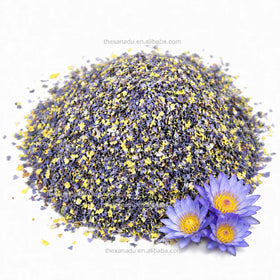 Organic Egyptian Blue Lotus Dried Crushed Grind Smoking Relaxing Flowers Nymphaea Caerulea for Pre-roll Smoke