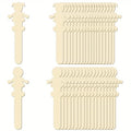 50PCS People Shaped DIY Projects Craft Sticks Classroom Home Decor Wooden Cutouts Crafts Pine Board Craft Shapes