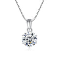 CZCITY Trendy Silver S925 Sterling Pendant Diamond Chain Dainty Korean Girl Moissanite Necklace