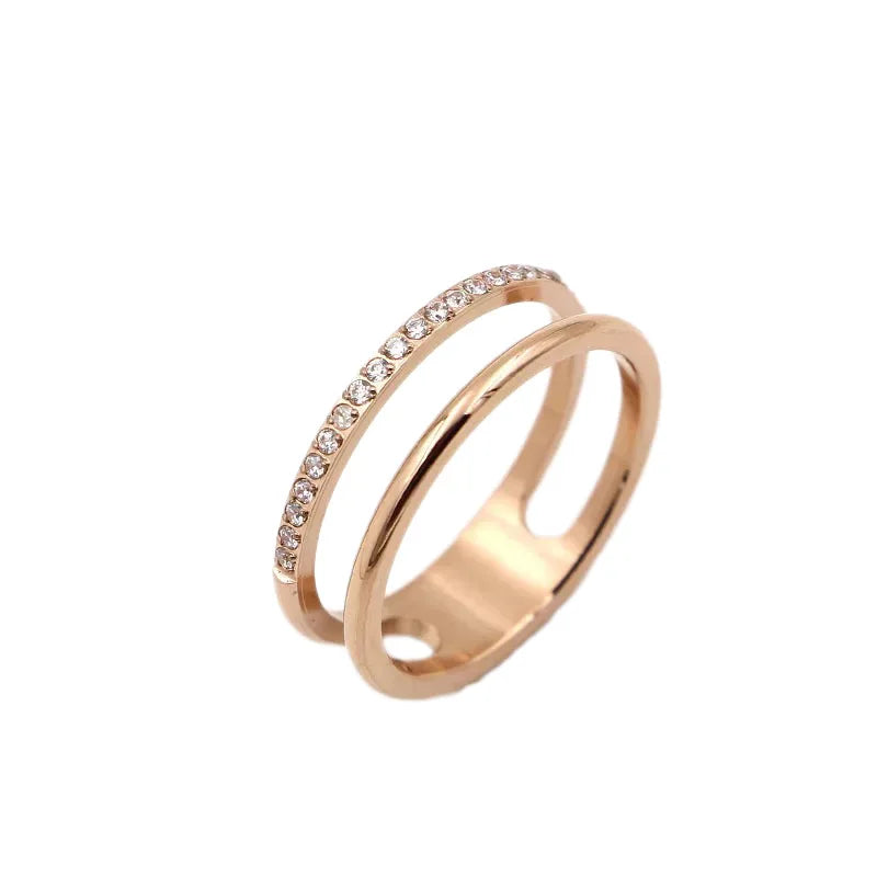 Factory Cluster Rings Rings Type Nail Insertion Inlay Technology Titanium Jewelry Main Material Rings