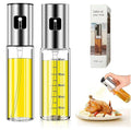 Glass Transparent Oil Control Pot Press Spray Oil Bottle for Household Fitness Kitchen Leak Proof Frying Pan for BBQ