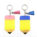 In Stock Top Fashion Pencil Keychain With Tassels for Teacher Name Tutor Educator Appreciation Gift