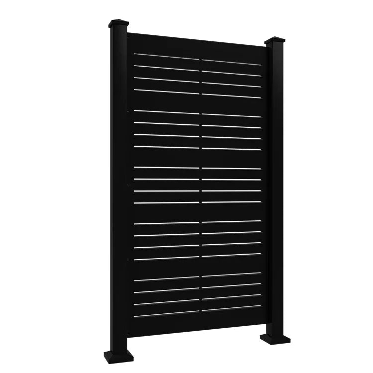 Modern Black Metal Screen Outdoor Fence Indoor Partition Laser Cut Panels