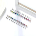 Wholesale Four Claws 925 Sterling Silver Cubic Zircon Birthstone Stud Earrings for Women Girls