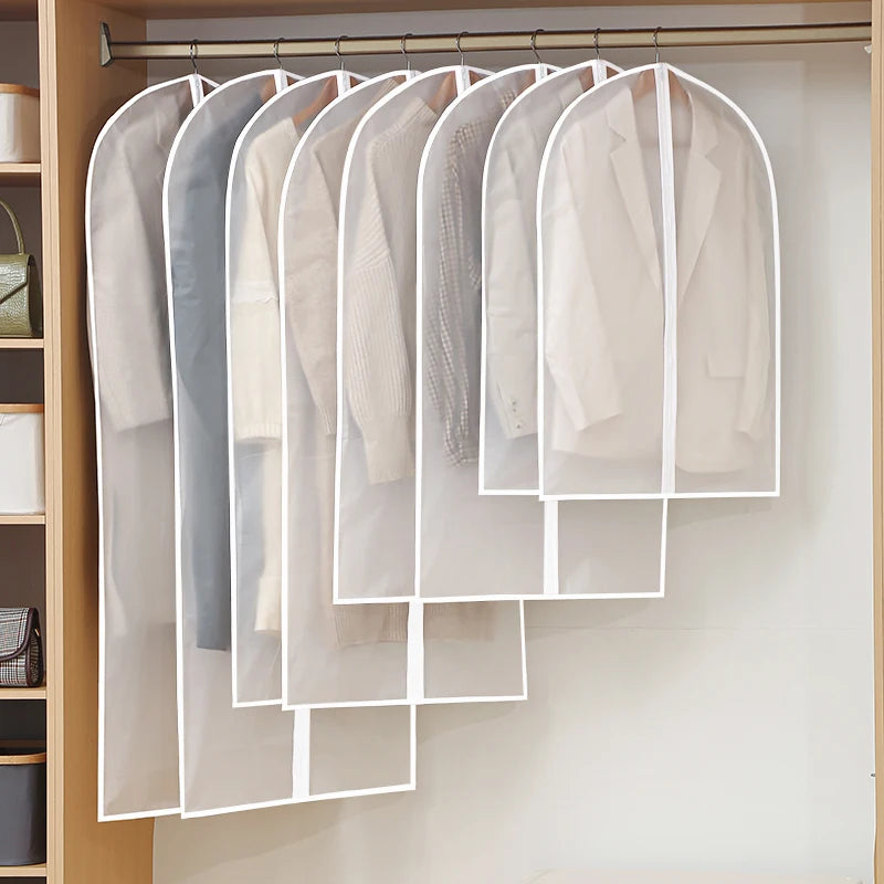 Hot Garment Bag Clothing Dust Cover EVA Garment Covers for Closet Clothes Storage Plastic Dustproof Suit Bag