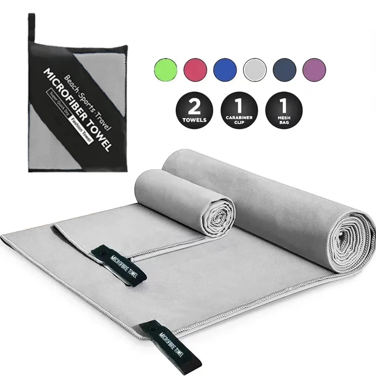 Changzhou New Life Microfiber Towel Customized Logo Quick Dry Towel Gym Outdoor Camping Beach Yoga Sports Towel
