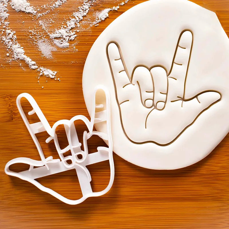 Saffron 3D Dog Paw Waffle Cookie Mold Plastic Cutters for 3 Designs Printed Mold for Cookies and Biscuits