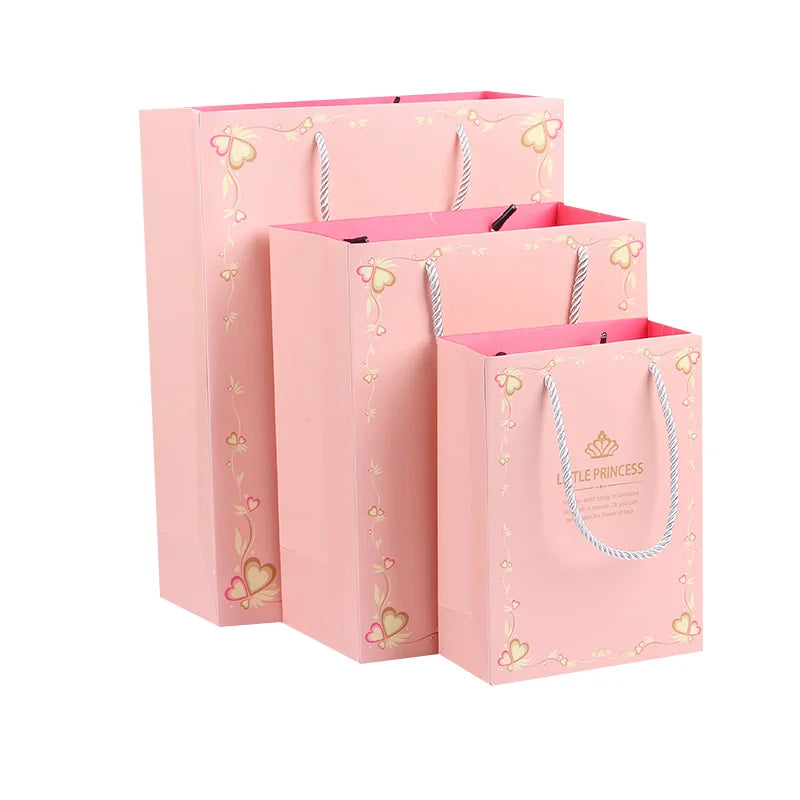 Custom Paper Bags With Logo Packaging Kraft Gift Craft Shopping Paper Bag With Handles