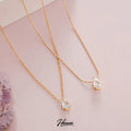 HOVANCI 18K Gold Plated Stainless Steel Single Waterdrop Pendant Necklace Cubic Zirconia for Women. Fashionable Jewelry Weddings