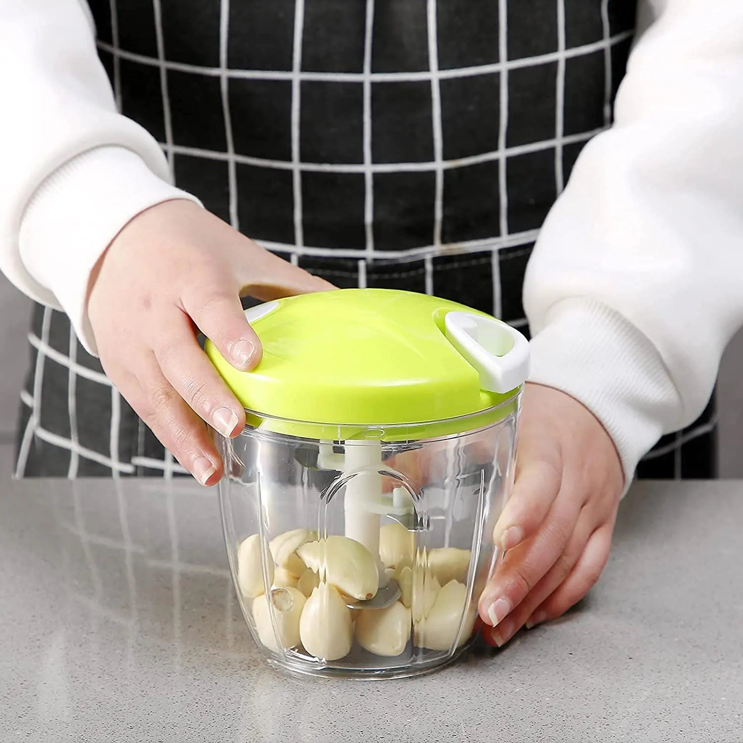 Popular Hand-pull Garlic Onion Sliced Salad Tomato Vegetable and Fruit Cutter Kitchen Speedy Food Chopper
