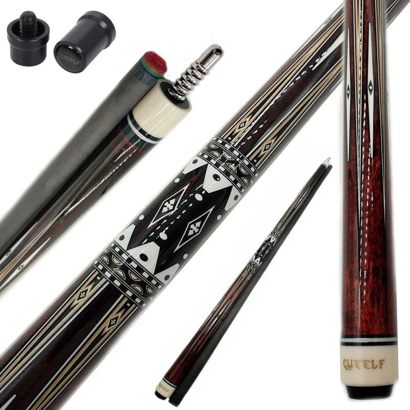 Cueelf Professional Carbon Fiber Shaft Pool Cue Stick Tip Size 12.5-13mm
