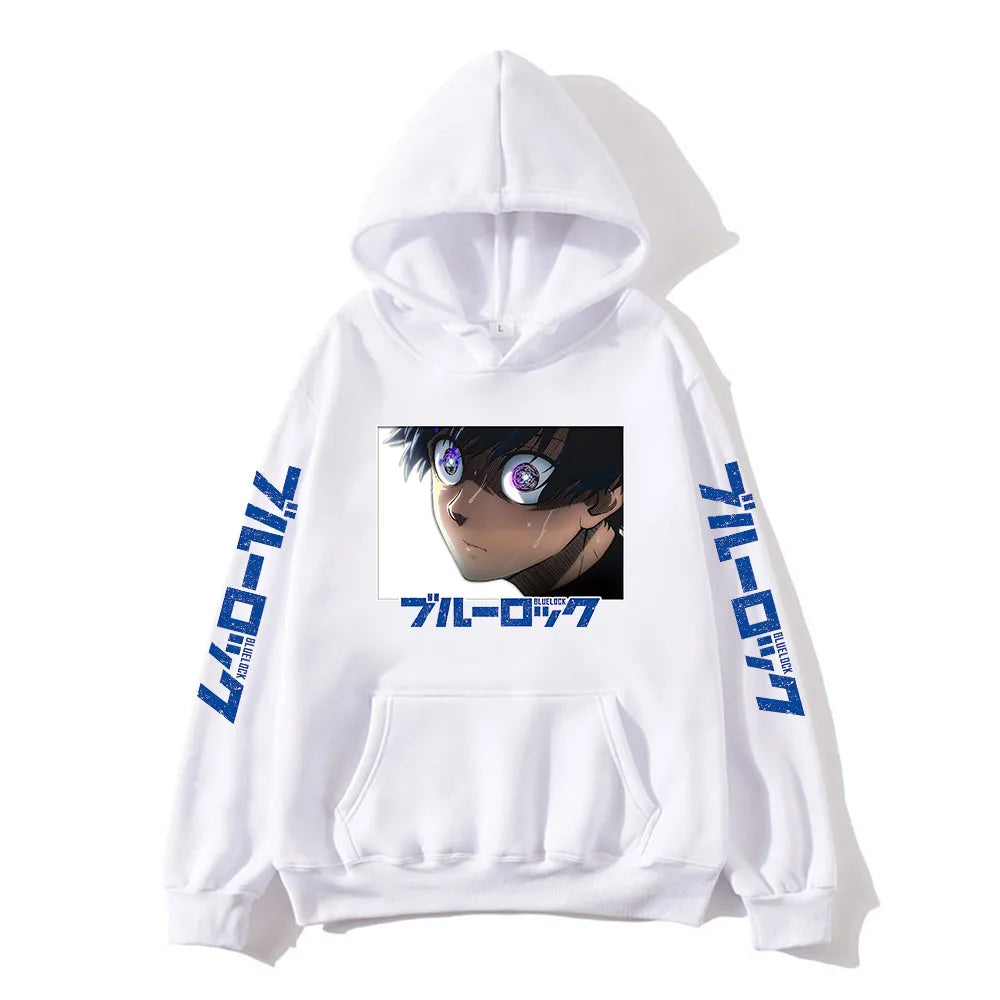 Fitspi Wholesale Yoichi Isagi Eyes Hoodies Autumn Winter Oversized Vintage Hip Hop Casual Warm Streetwears Sweatshirts