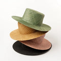 X1009  Wide Brim Sun Hat Summer Adult Beach Cap Handmade Raffia Straw Cap with Raw Brim Plain Pattern for Outdoor Travel