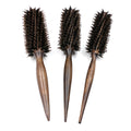 Wholesale Heat Resistance Wood Comb Salon Styling Rolling Comb Boar Bristle Hair Brush Round Comb Bristle Curly Hair Brush