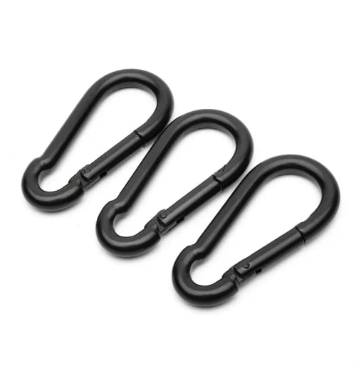 6*60 8*80 Black Steel Spring Hook Key Chain Climbing Hooks Carabiner