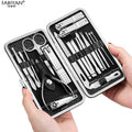 9pcs/16pcs/19pcs  Stainless Steel Nail Clipper Kits Pedicure Tool Nail Cutter Set With PU Bag