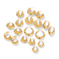 Hollow Statement Heart Irregular Tarnish Free Chunky 18k Gold Plated 316L Stainless Steel Hoop Earrings