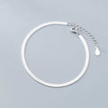 925 Sterling Silver Snake Chain Anklets for Women Summer Foot Jewelry