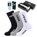 Custom Design Cotton Basketball Socks with Customized Pattern Logo Athletic Crew Socks