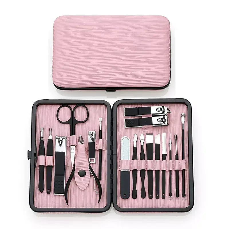 Professional 18 Piece Nail Manicure & Pedicure Set Premium Quality Nail Clipper Cutter Set