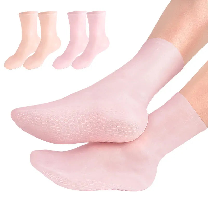 Silicone Ankle Socks Moisturizing Gel Pedicure Softening Rough Skin Calluses Anti-Cracking Foot Care Spa Personal Beauty Care