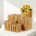 Wholesale Custom Large Luxury Gifts Shopping Art Kraft Paper Bags with Handles Printed Your Own logo for Flowers Paper Bags