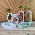 Diy Geometric Hollow Hydroponic test Tube Vase Silicone Mold Three-dimensional Flower Arrangement Decoration Drops Glue Mold