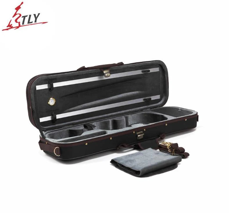 4/4 High Grade Gray Rectangle Violin Case Large Storage Space With Hygrometer  TL-C006A